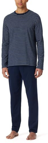 Schiesser Herren Schlafanzug lang-Nightwear Set Pyjamaset, Admiral_182197, 106 cm