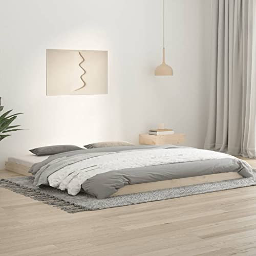 qohoio Massivholzbett Bettgestell Bed Frame Bett Mit Bettkasten Hausbett Bett Massivholz 180x200 cm Kiefer