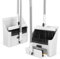 3 in 1 Broom and Dustpan Set - Foldable Broom with Long Handle for Home and Outdoor Cleaning, White Plastic, Multi-Functional Design, Space-Saving, 23.62 X 7.87 X 1.18 Inches