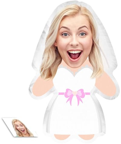 LucBuy Bambole di Peluche Personalizzate Con Foto, Cuscini Giocattolo Personalizzati a Corpo Intero, Cuscini Con Stampa Entrambi i Lati Regali, Decorazioni per Divani Con Volti Cuscini Brutti (A6)