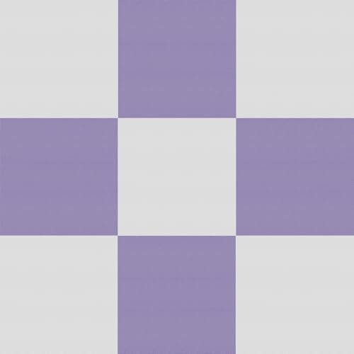 Vinyl Flooring Self Adhesive Floor Tile, Peel and Stick Floor Tile Waterproof Self Adhesive for Kitchen Bathroom Living Room Light Purple White 30X30cm 20pcs