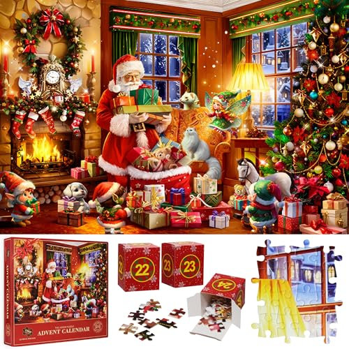 Surcotto Christmas Puzzle 2024, Jigsaw Puzzles for Adults 1000+ Piece, Christmas Jigsaw 2024, Christmas Puzzle -The Night of Gifts and Love