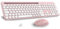 LeadsaiL Ensembles Clavier et Souris, Ensemble De Clavier Souris Ergonomique Pleine Taille, 2,4 GHz avec Récepteur USB pour PC, Portable, Windows, Mac AZERTY Français-Rose