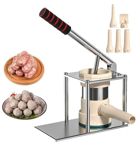 Macchina Per Riempire Salsicce - Macchina Per Riempire Salsicce Da Cucina, Macchina Per Salsicce Di Carne | Insaccatrice Verticale Per Salsicce Di Carne In Acciaio Inossidabile Con Ugelli, Macchina Pe