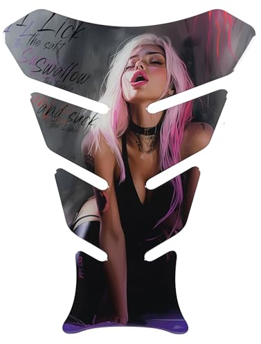 Tankpad Autocollant de protection de peinture 3D Tequila Harley Fun avec inscription hot woman rose gris X509951VA