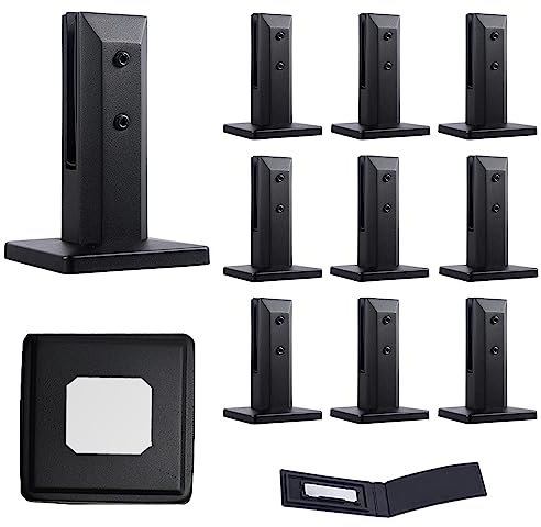 Juego de abrazaderas cuadradas de acero inoxidable 304 para valla de piscina, barandilla de vidrio, barandilla, 10 piezas de 10 14 mm, espigas de vidrio para el hogar, jardín, balcón