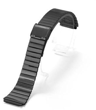 TVKSIPAR Passend For Casio F91W Uhrenstahl For F84 F105 F108 A158 A-168 AE-1300 AE-1200 Passend For Casio-Armbänder Ultradünnes Metallarmband 18 Mm 20 Mm(Black,18mm)