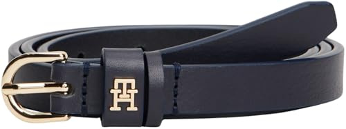 Tommy Hilfiger Damen Gürtel Essential Effortless 1,5 cm Ledergürtel, Blau (Space Blue), 95 cm