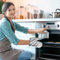 Oven Mitts, Oven Gloves with Soft Lining, Non-Slip Kitchen Oven Gloves, Thick Heat Resistive Padding, Kitchen Gadgets, Easy to Clean, Oven Gloves for Cooking, Baking Todays Daily Deals
