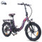 Fafrees F20 PRO E-Bike Klapprad Elektrofahrrad 20 Zoll Fatbike, 250W Motor 36V 18AH Akku, 20 * 3,0 Zoll Mountainbike Elektrofahrrad 40 Nm (weißer Helm, buntes Lila)