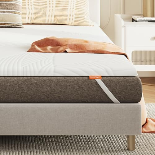 Sweetnight Topper 80x190cm,Matratzen Topper Viscoelastische Matratzenauflage Gelschaum Matratzentopper 80x190,Gel Memory Foam Topper,mit Abnehmbarem und Waschbarem Bezug,5cm Höhe,Weiß,H2