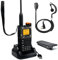 Quansheng UV-K5 (8) VHF UHF walkie talkie portatile FM NOAA UV-K6 Radio bidirezionale per esterni/magazzino e logistica/navigazione/produzione industriale (nero, con auricolare a forma di G)