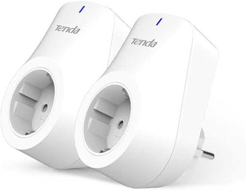 Tenda Smart WLAN Steckdose SP3, 10A Ferngesteuerte Stecker kompatibel mit Alexa& Google Home, App- & Sprachsteuerung, Smart Plug mit Zeitschaltuhr/Timer, Kein Hub notwendig, 2er Pack