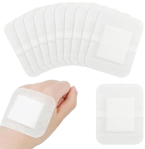 Adhesive Wound Dressings, (100mm X 100mm) Sterile Dressings | for Wounds Cuts Grazes Diabetic Leg Ulcers Venous Leg Ulcers Pressure Sores (10PCS)