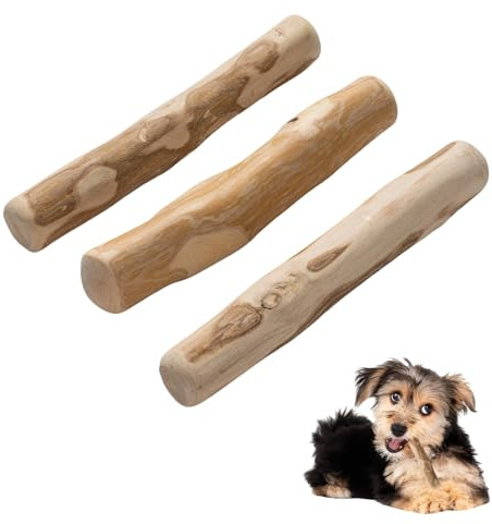 Arvoni 3 Pièces Bois De Cafeier Chien Jouet Bâton À Mâcher Naturel pour Chien, Bâton à Mâcher en Bois D'olivier Durable pour Soin Dentaire, Jouet à Mâcher Naturel Bâton Anti Stress