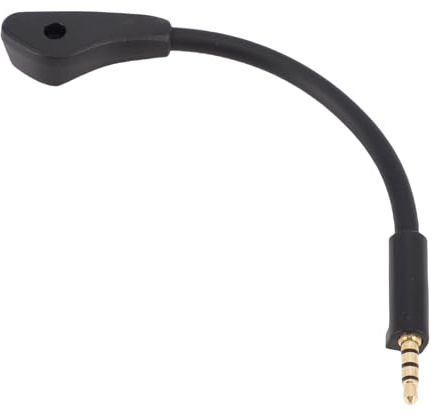 Zunate 3,5-mm-Ersatzspielmikrofon, Vergoldeter Ersatzstecker, Biegbares Galgenmikrofon mit Rauschunterdrückung, Abnehmbarer Mikrofongalgen für ROG CORE Animate Gaming Headset
