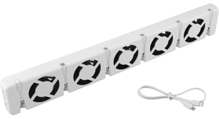 Tidgel Ventilador de radiador inteligente, para calefacción del hogar, ventilación de refrigeración silenciosa de 50 CFM, ahorro de energía de 1.65 W con control de temperatura, compatible con la