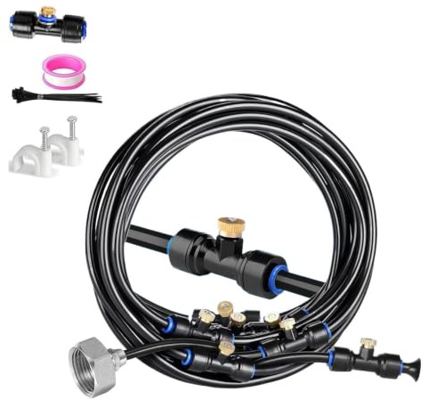 Greenhouse Misting System Yard Cooling Sprinkler Trampoline Misting Set