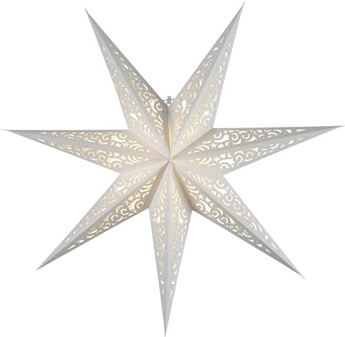 Star 501-21, Papierstern Lace, 7 zackig, Papier, Weiß, 1.7 x 7.8 x 7.8 cm