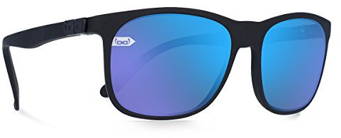 gloryfy unbreakable (Gi22 Amadeus Sun Black matt) - Unzerbrechliche Sonnenbrille, Sun Glasses für Herren, Damen, Lifestyle, Blau-Verspiegelte Gläser