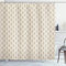 ABAKUHAUS Rétro Rideau de Douche, Ornement ondulé Abstrait, Tissu Ensemble de Décor de Salle de Bain avec Crochets, 175 cm x 220 cm, Taupe et Beige