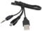 Aukson C31 Micro USB auf 3,5mm Klinkenstecker + USB 2.0 A Stecker Audio-Ladekabel, 50cm, Plug & Play