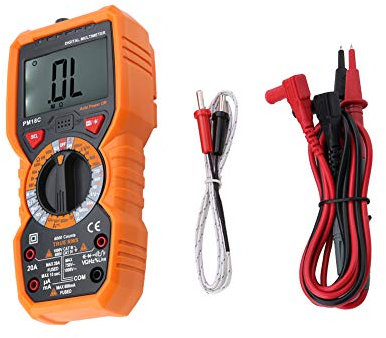Digitales Multimeter PEAKMETER 6000 zählt intelligente Temperaturmessgeräte Spannungsprüfgerätes True RMS Backlight Display Strom Widerstand Kapazität Frequenz NCV Tester Diodentest