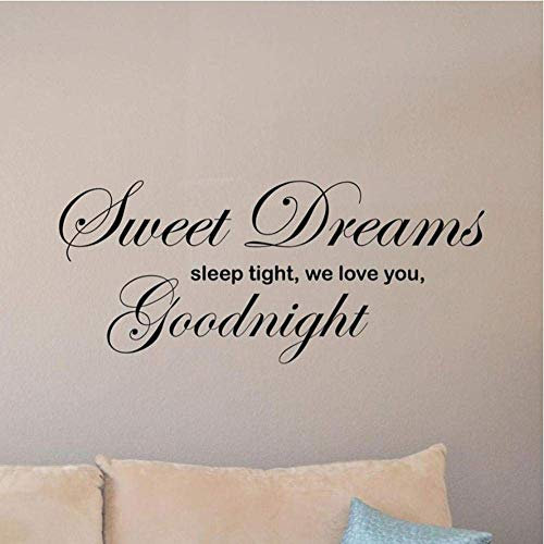 Sweet Dreams Sleep Wandaufkleber Wir Lieben Dich Gute Nacht Wandtattoo Baby Schlafzimmer Poster Zitat Vinyl Aufkleber Kinderzimmer Dekor 69X30Cm