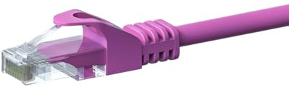 Danicom CAT5e Netzwerkkabel - U/UTP - 1.50 m - Rosa - 100% Kupfer | POE, Ethernet, LAN, Patchkabel, Datenkabel, RJ45 - für Serverschränke, Switches, Router, Modems!