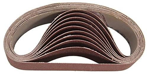 Gonnely Cintas de Lijado de óxido de Aluminio de 30x330mm, Correas de Lijado abrasivas de Grano 80/240/800 Herramientas de Pulido para lijadora 10 Piezas(800 Grit)