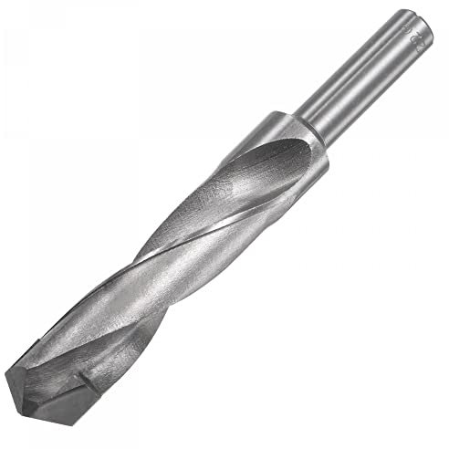 sourcing map 22mm Reduced Shank Cemented Carbide Twist Drill Bits for Hardened Steel Stainless Steel, 1/2 Inch Straight Shank
