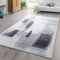Wohnzimmer Teppich Kurzflor Abstraktes Design Pastell Used Look Modern Bunt, Farbe: Grau Türkis, Größe:120x170 cm
