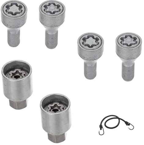 Compatible avec BMW Serie 1, Serie 3 dal fino al 08/2011 I/E BOULONS DE Roue ANTIVOL avec Jante en Alliage ÉCROU ANTIVOL DE Voiture