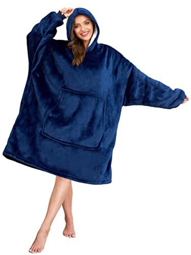 Gentlewarm übergroße Hoodie Sweatshirt mit Kapuze, Super Weich und bequem Flanell Damen Kapuzenpullover Hoodie Decke für Erwachsene, Männer, Frauen, Teenager