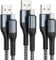 BLACKSYNCZE Câble USB C, [1M, Lot de 3] 3,1A Cable USB C Charge Rapide Chargeur Type C Nylon Tressé Cable USB Type C pour iPhone 15 Pro Max, Samsung Galaxy S24 S23 S22, Note 20, Huawei P60, Pixel 7