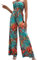 Montecarduo Jumpsuits Für Damen – Overall Mit Blumenmuster, Blauer Druck, Sommer-Damen-Overall, Gerader Overall, Club-Strampler, Eleganter, Elastischer Brustwickel, Ärmellose Party-Jumpsuits Für