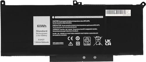 FESTAS F3YGT DM3WC Laptop Ersatz Akku für Dell Latitude 12 7000 7280 7290 7380 7390 7480 7490 E7480 E7490 E7280 Serie P73G001 P73G002 0DM3WC 2X39G 451-BBYE 453-BBCF 7.6V 60Wh