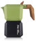 Bincoo Stovetop Espresso Maker 2 Cups-Creative Moka Coffee Pot Double Valve,Italian Coffee Maker Aluminium Stovetop Camping Espresso Maker with Gift Box (Green-black)