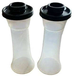Tupperware Grand ensemble salière et poivrière en forme de sablier noir