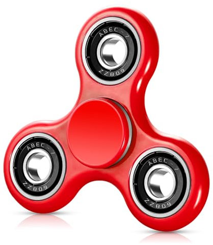 SCIONE Fidget Spinner Sensory Hand Fidget Spielzeug,Angst Stress Relief Party Geschenke für Kinder und Erwachsene Goodie Bag Stuffers (Rot)