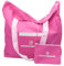 Borsa Mare nazarenogabrielli, Estate Donna Ragazza, Colori Pastello Vivaci con rifiniture Bianche, Tasca sul davanti, molto capiente, Leggera con manici. (Fucsia)