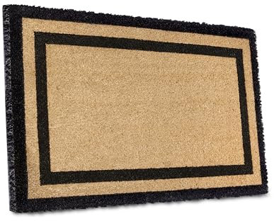 Villeroy & Boch 1856 Kokos Fußmatte für Innen und geschützen Außenbereich - rutschfeste Schmutzfangmatte Natur, Kokosmatte Outdoor Rahmen, Wetterfest für Flur, Terrasse, Eingangsbereich - 50x80cm