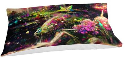 GQmoney Twilight Psychedelia Bettbezug-Set für Kinder, Bettdeckenbezug, Kinder- und Jugendbettwäsche-Set, moderner Stil, 3-teilig, für Jungen, Einzelbett (135 x 200 cm)