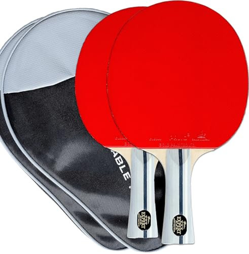 Palio Expert 3.0 - Pala de Tenis de Mesa y Estuche | Raquetas de Ping Pong de Alto Rendimiento aprobadas por la ITTF para Principiantes | Máximo Giro y Control (Set de 2 Palas)