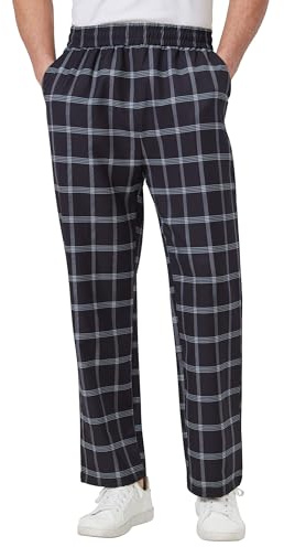 Nanxson Homme Pantalon de Cuisinier, Unisexe Tour Pantalon de Travail | Pantalon de Taille Élastique, noir à cordon de serrage, avec poches, pour Restauration, Hôtel, Cantine