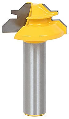 Shank Flute Plunge, Milling Cutter,45 Degree Lock Miter Router Bit, 1/2 Inch Shank(1/2inch)