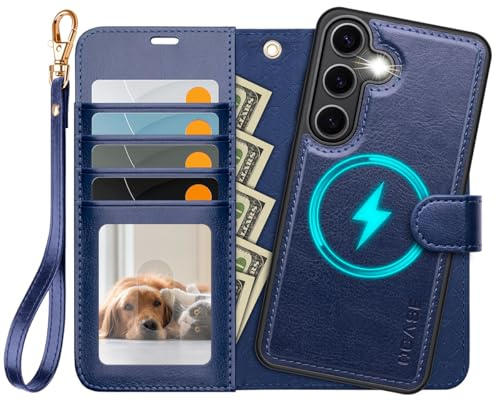 OCASE for Samsung Galaxy S25 Plus Case, Detachable 2 in 1 Wallet, Blue | PU Leather, RFID Blocking, Wireless Charging, Card Holders, Kickstand, Shockproof Removable Phone Cover