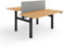 ESMART ETX-221BM 160 x 80 cm Ahorn Ergonomischer Steh-Sitz-Doppel-Schreibtisch Stufenlos elektrisch höhenverstellbar 71,5-121,5 cm 4X Memory Kollisionsschutz Soft-Start/Stopp