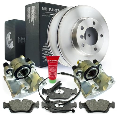 NB PARTS 2x Bremssattel + Bremsscheiben + Bremsbeläge vorne passend für BMW 3ER E46 Z4 E85