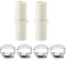 Washing Machine Waste Pipe Connector 2 Pack - Leak-Proof Hose to Hose Joiner with 4 Metal Clamps,110810 Drain Extension Adapter for Dishwasher & Washing Machine Outlet,Plastic Drainage Extension Kit